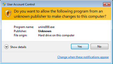Windows User Account Control Request