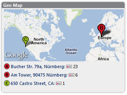 Example of Geo Maps in PRTG Ajax Web Interface