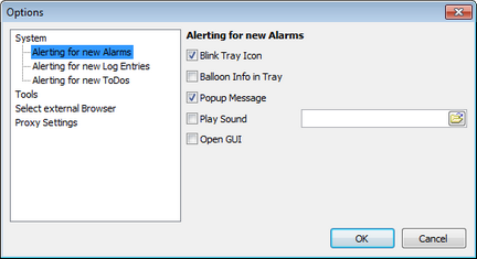 Enterprise Console System Settings for Alerting